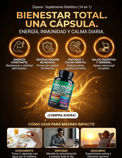 Reducción del Estrés y Energia sostenida - Sea Moss Complex - | Mireloza