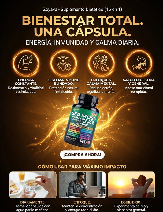 Reducción del Estrés y Energia sostenida - Sea Moss Complex - | Mireloza