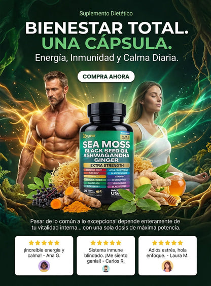 Reducción del Estrés y Energia sostenida - Sea Moss Complex - | Mireloza