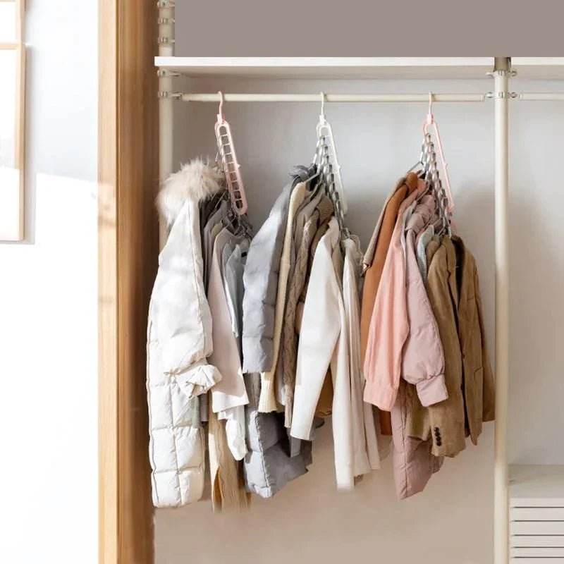 Organizador de Armário – Economize Espaço com 5 Cabides Multifuncionais - | Mireloza